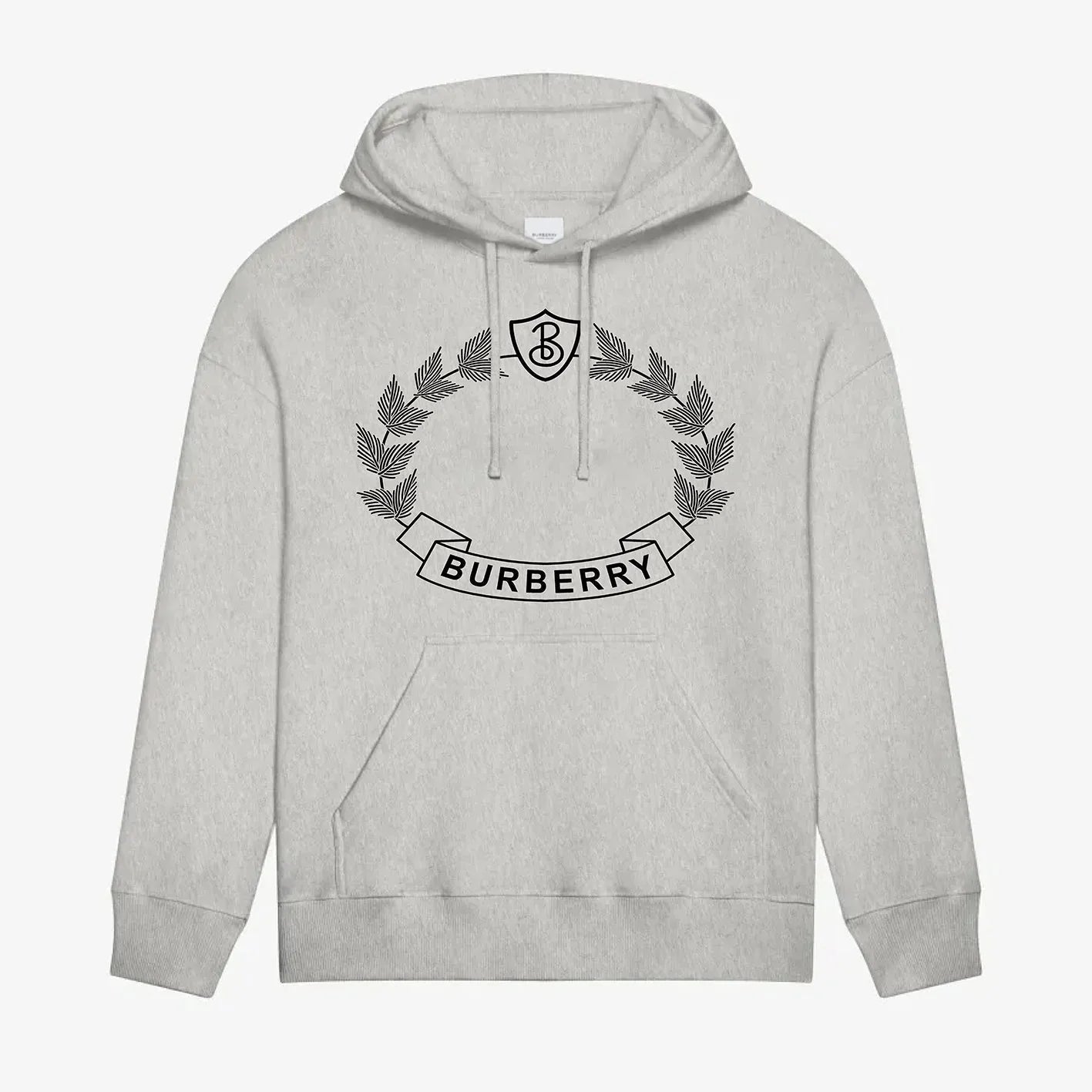 Oak Leaf Crest Print Hoodie