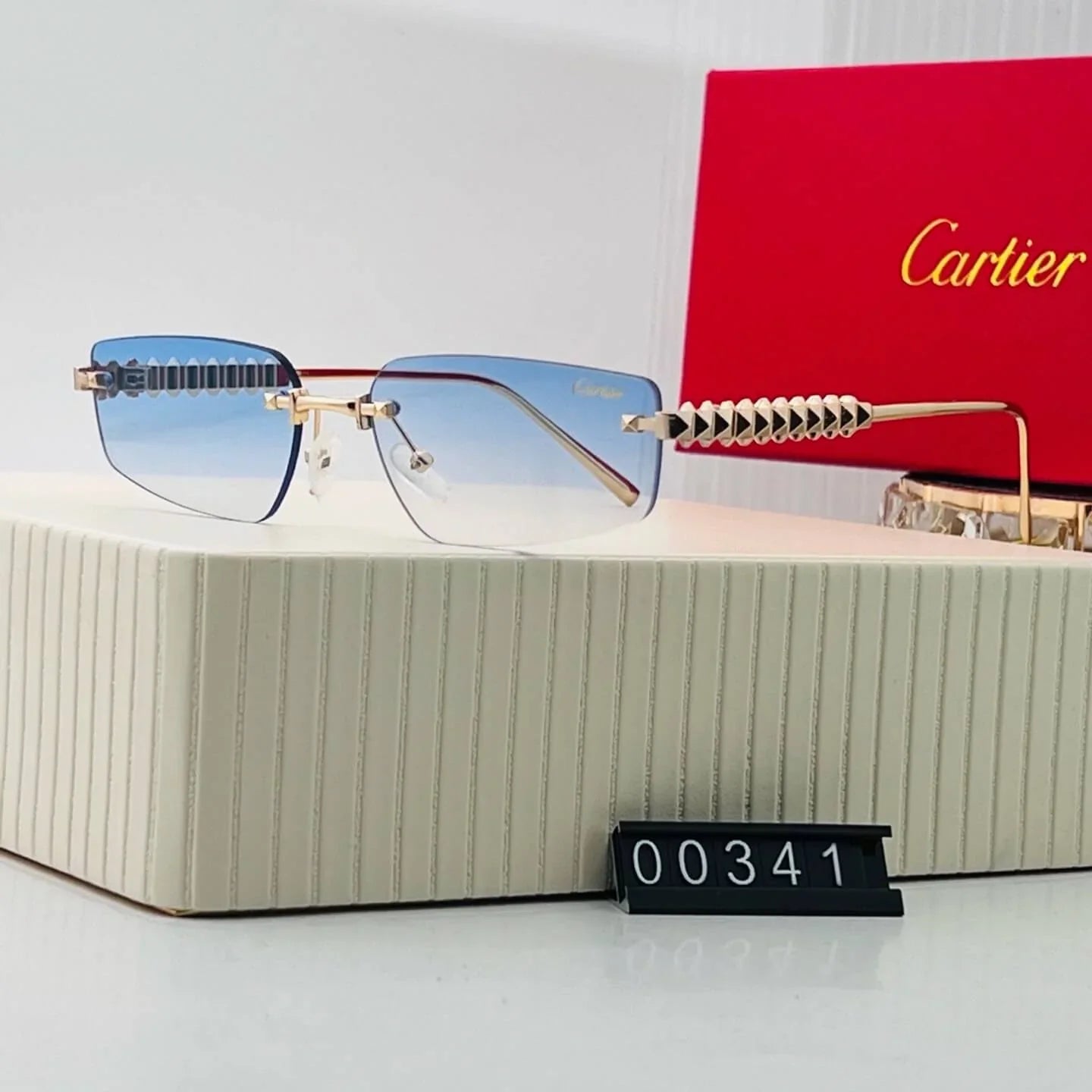 Frameless Color-Tinted Sunglasses