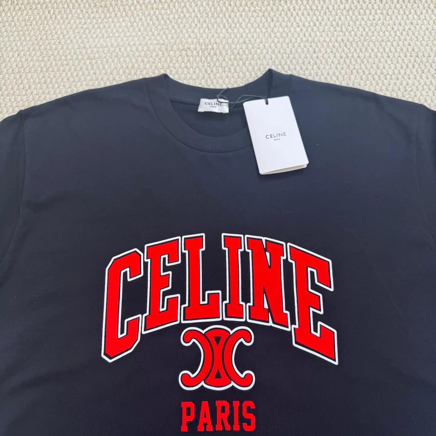Vintage Letter Triomphe Print T‑Shirt