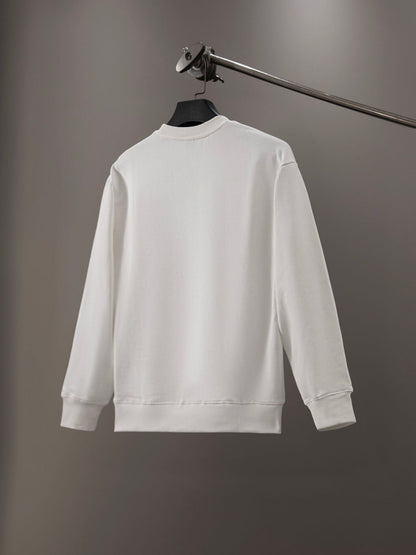 Offset Letter Embroidery Sweatshirt