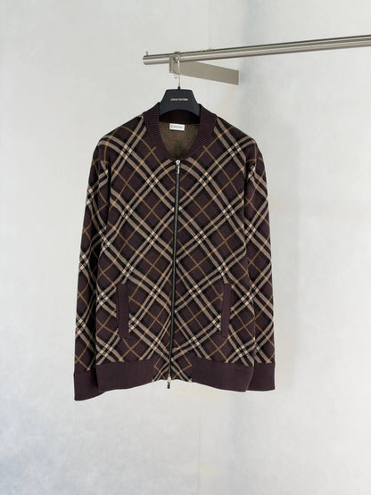 New Plaid Knit Jacket