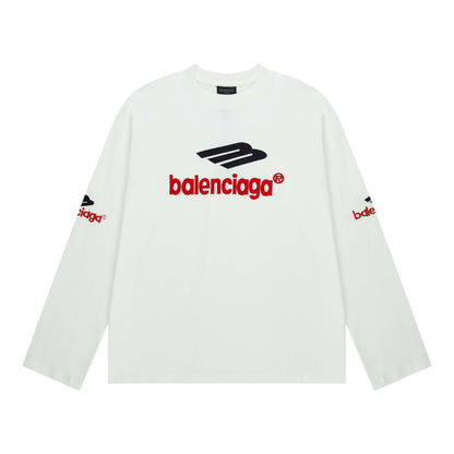 Both Sleeve Embroidery Sweatshirt