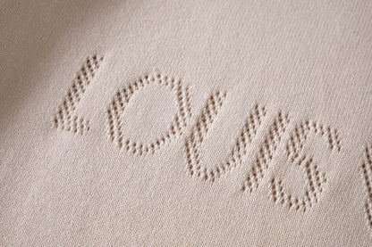Letter Jacquard Mesh Knit T-Shirt