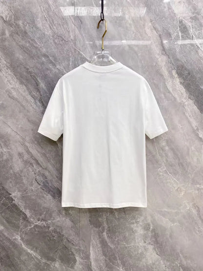 Gold Badge Print Short‑Sleeve T‑Shirt