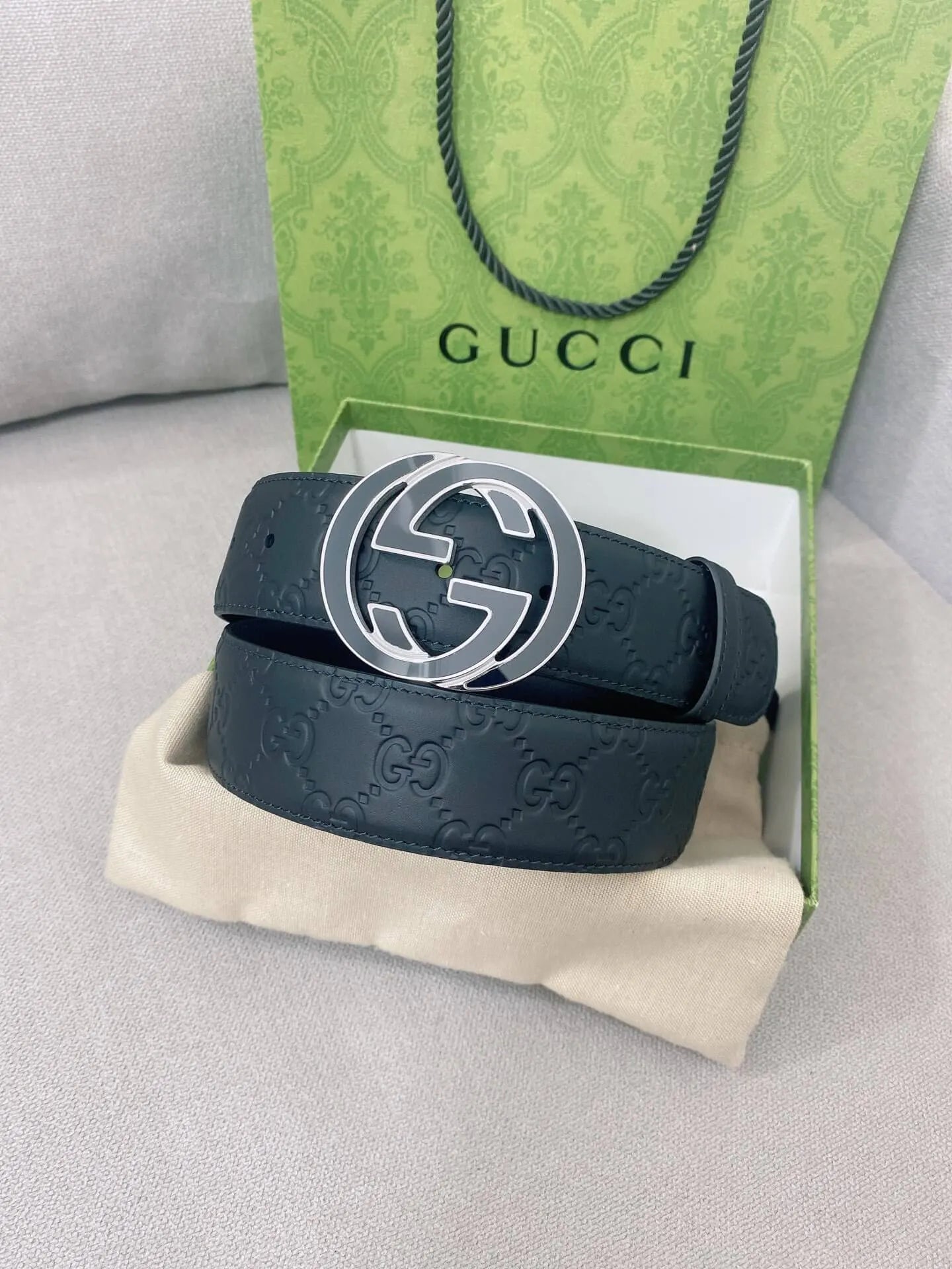 Classic Double G Embossed Belt