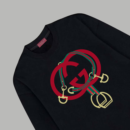 Double-G Buckle Print Sweatshirt