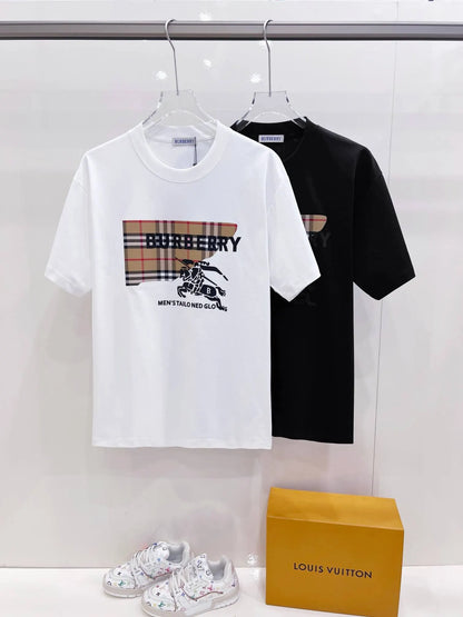 Classic Striped Horse Print T-Shirt