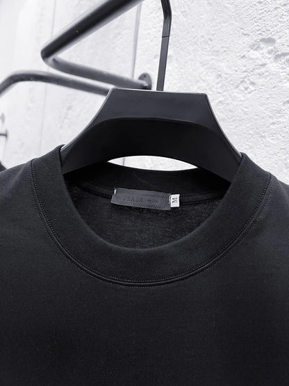 Layered Logo Fashion Crew Neck T‑Shirt