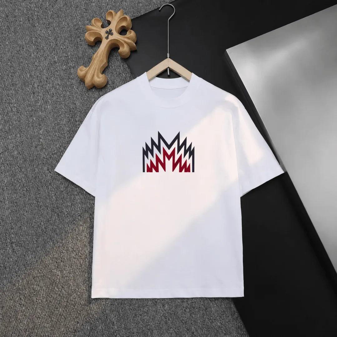 Zig‑zag M Logo Print T‑Shirt