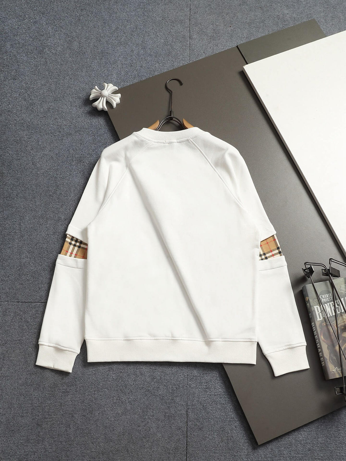 Plaid Applique Sweatshirt