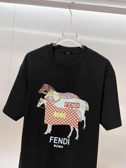 Creative Equestrian Print T-shirt