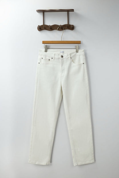 White Equestrian Knight Jeans