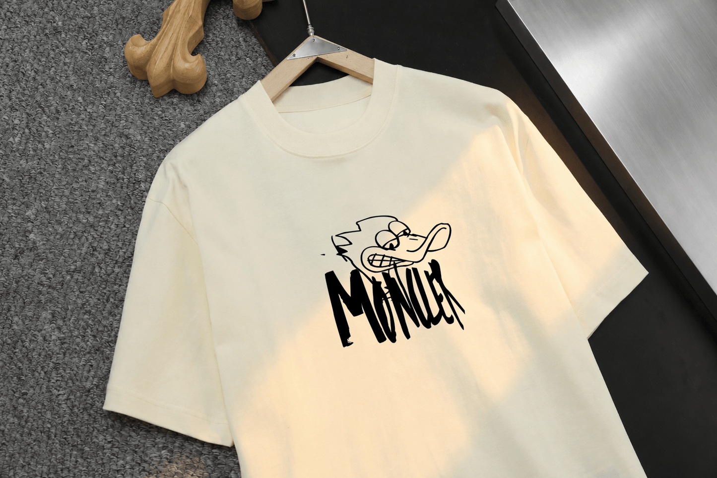 Graffiti Duck Letter Print T‑Shirt