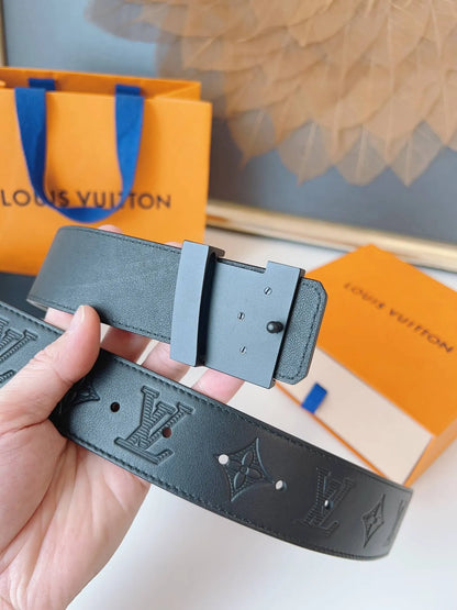 Calfskin Embossed Pattern Leather Belt