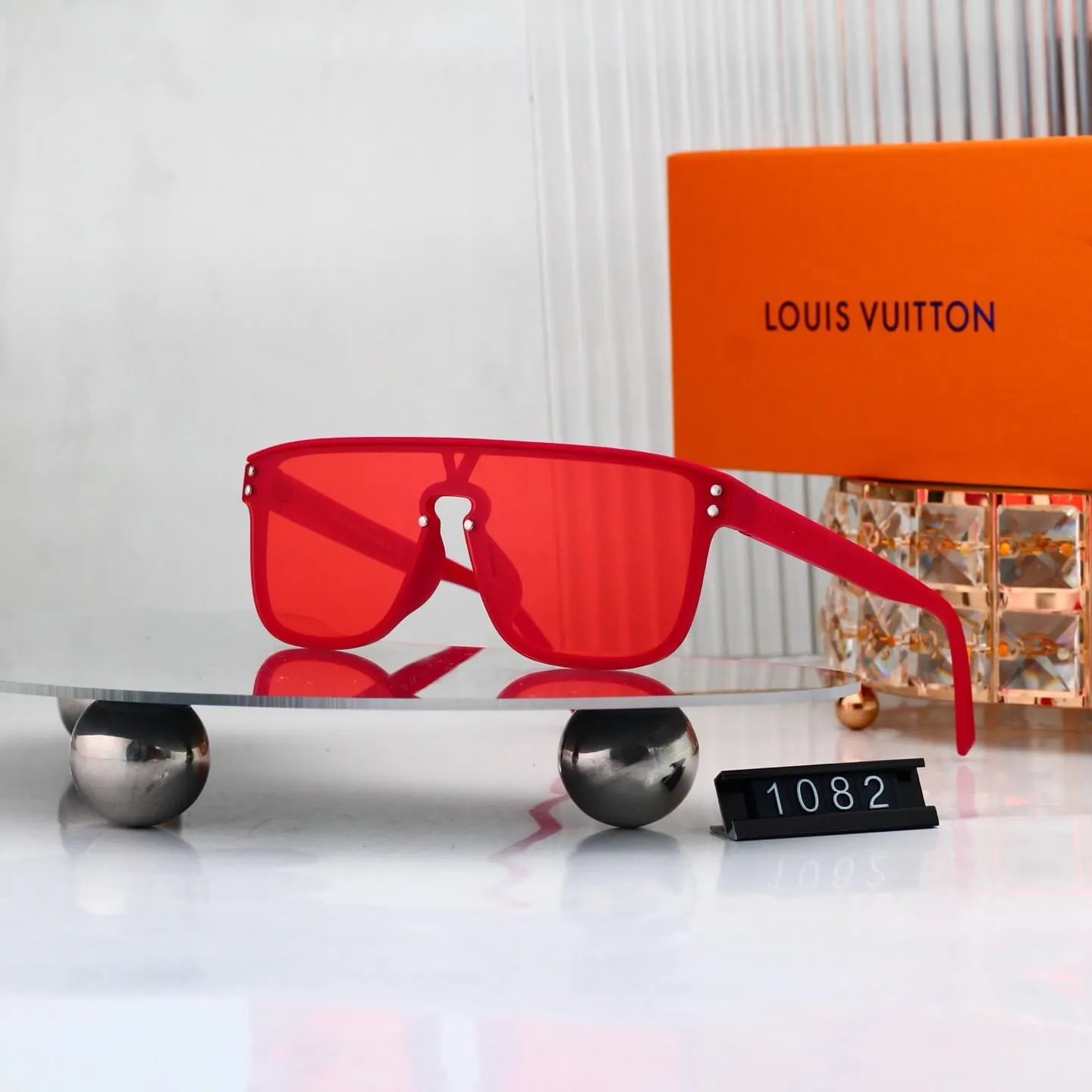All-Over Print Square Shield Sunglasses