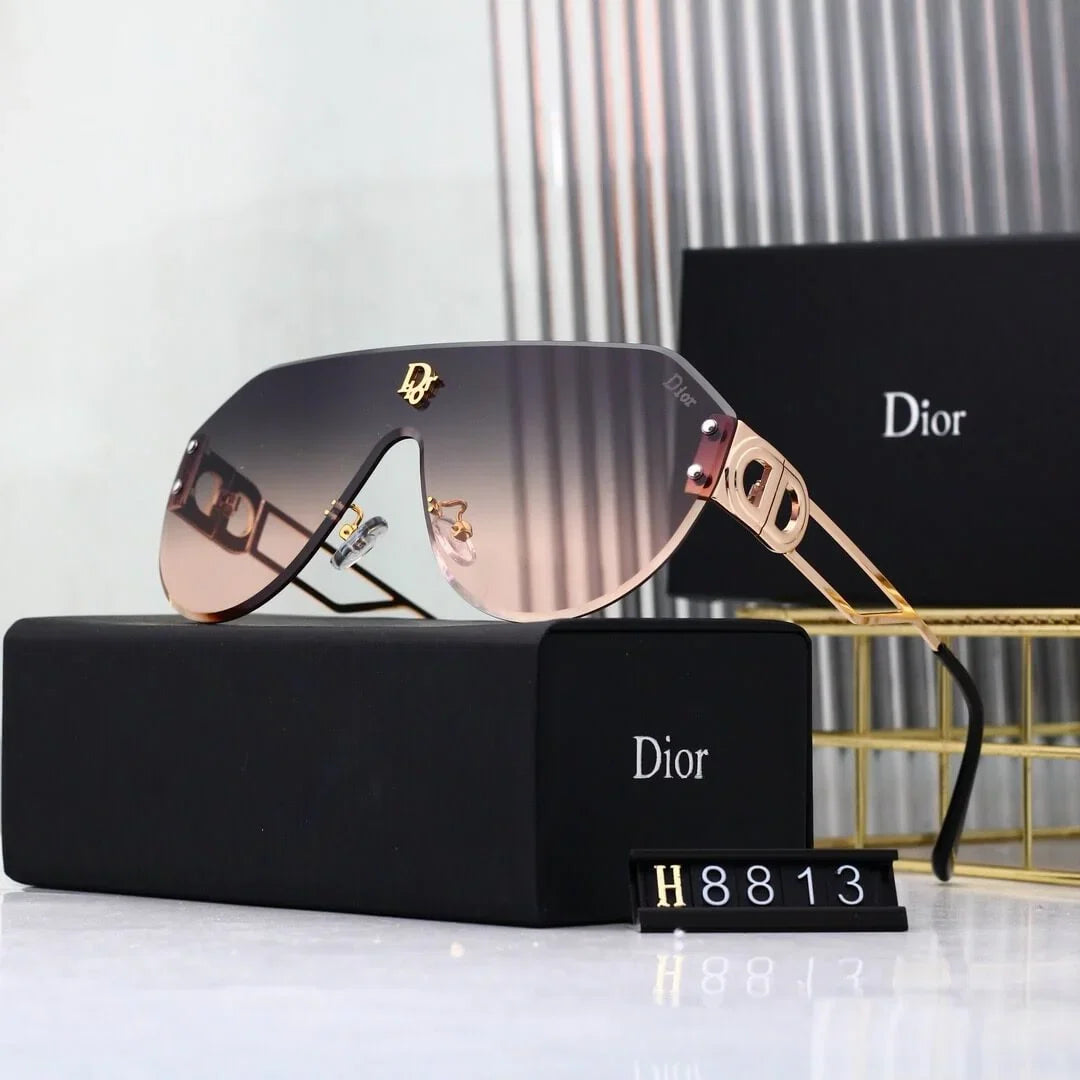 Bold Full-Print Mirror-Lens Sunglasses