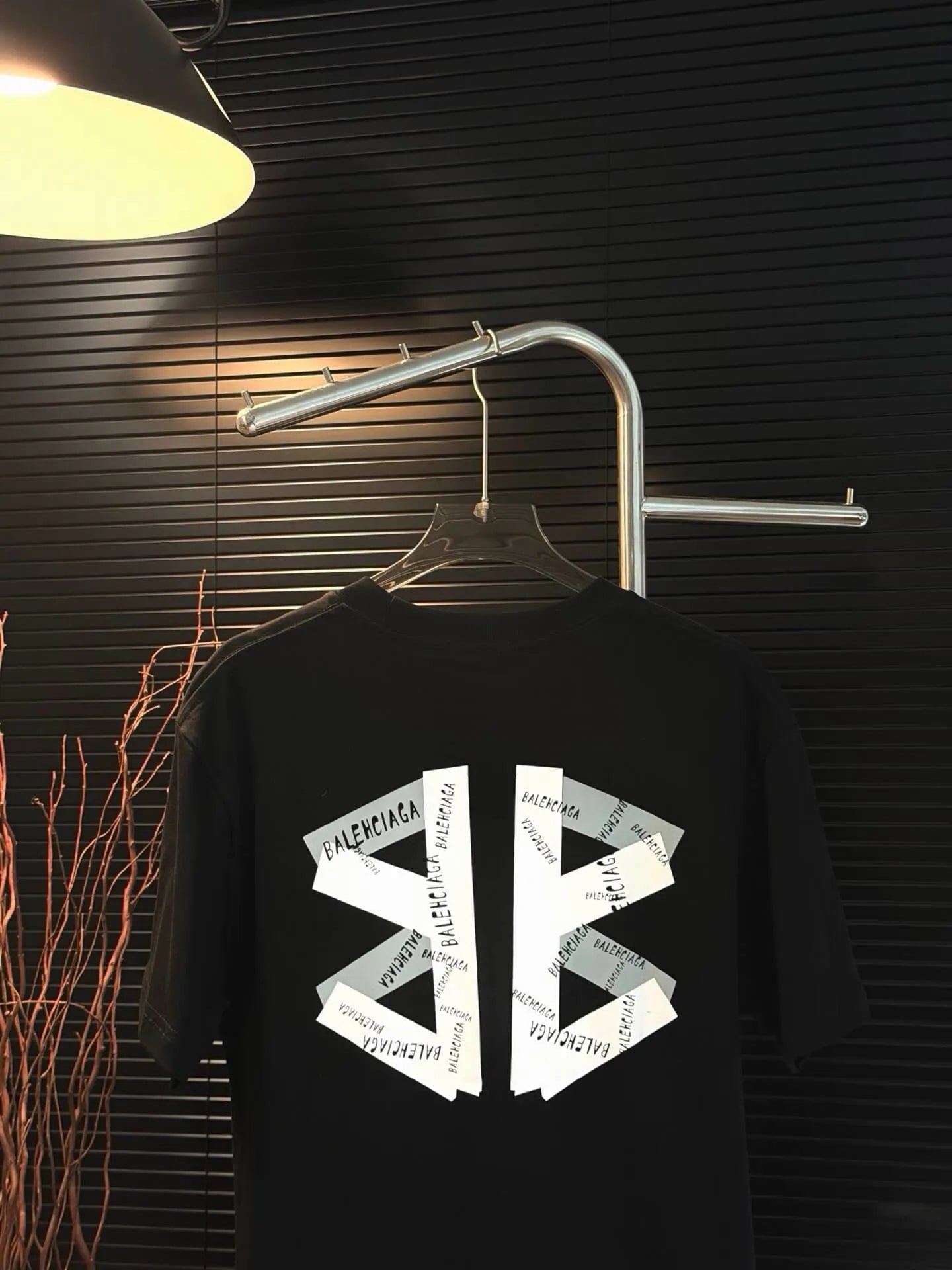 Front‑Back Offset Print Oversized T‑shirt