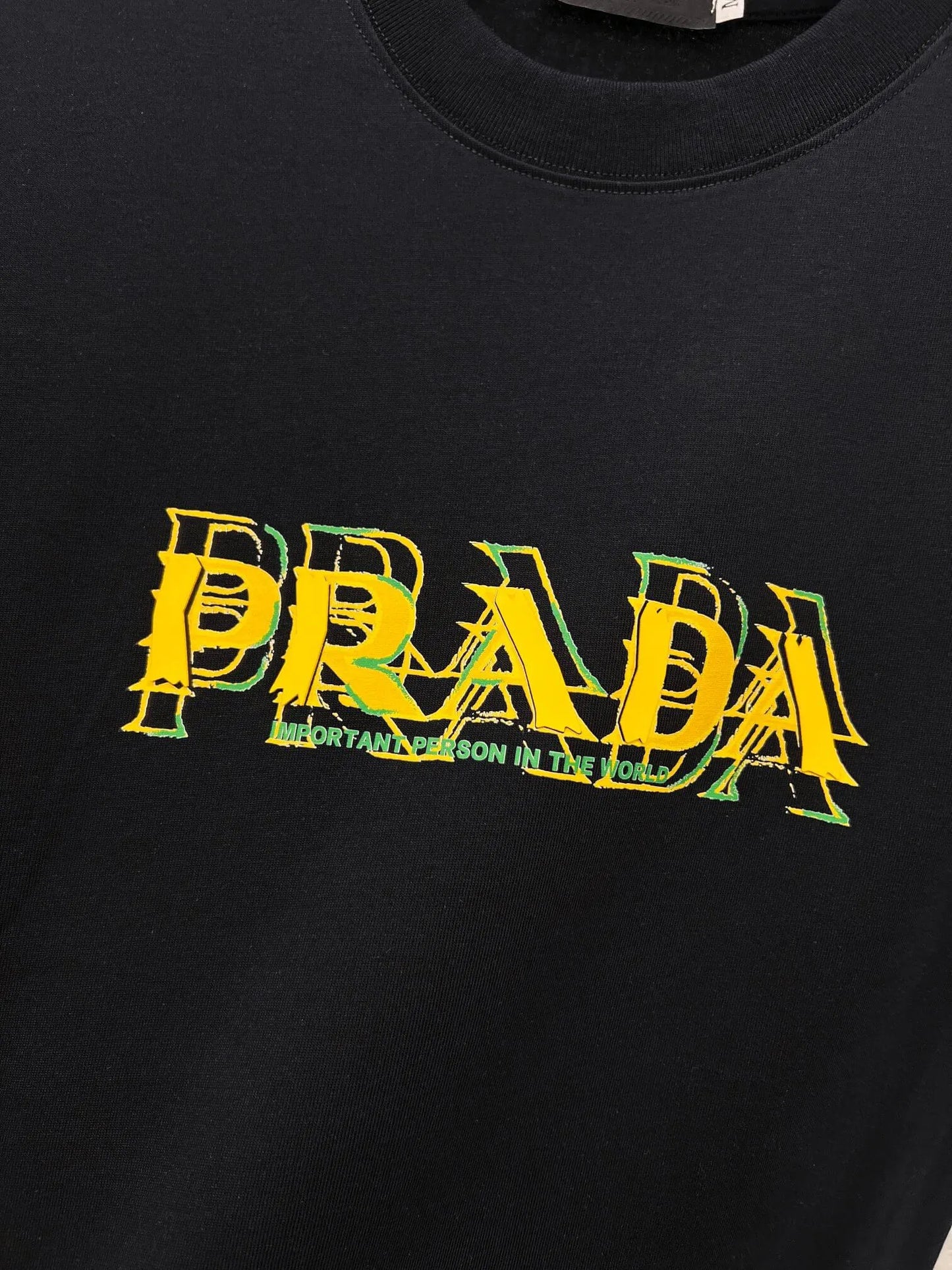 Layered Logo Fashion Crew Neck T‑Shirt