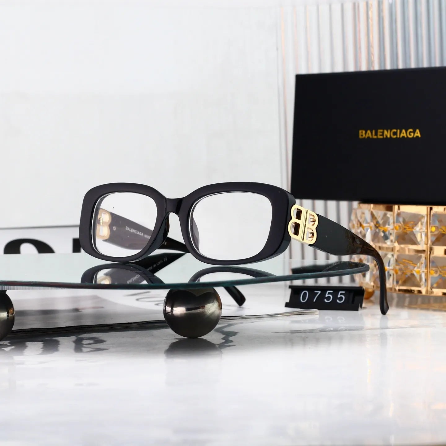 Double B Temple Patchwork Sunglasses