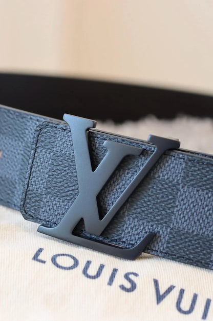 Matte Check Pattern Belt