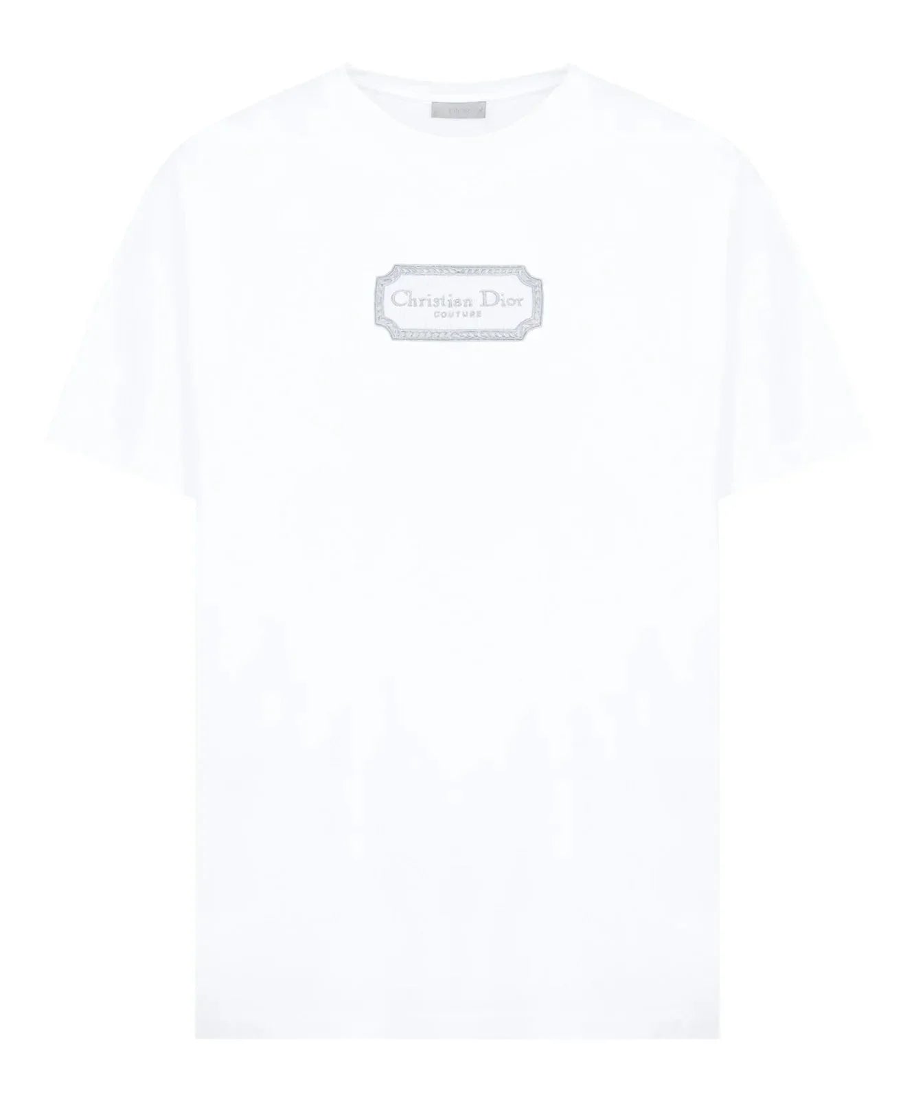 Rectangular Brand Print Crewneck T-Shirt