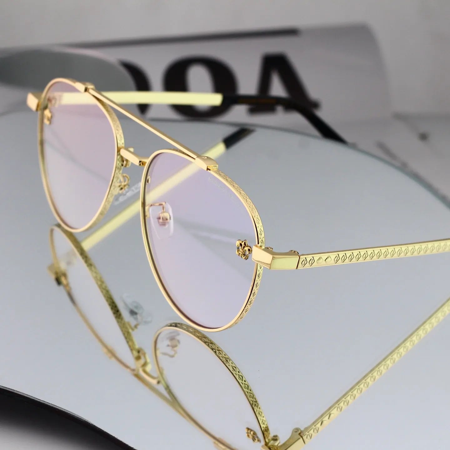 Vintage Slim Aviator Sunglasses
