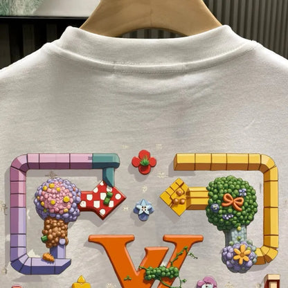 Bright Floral Cartoon T-shirt