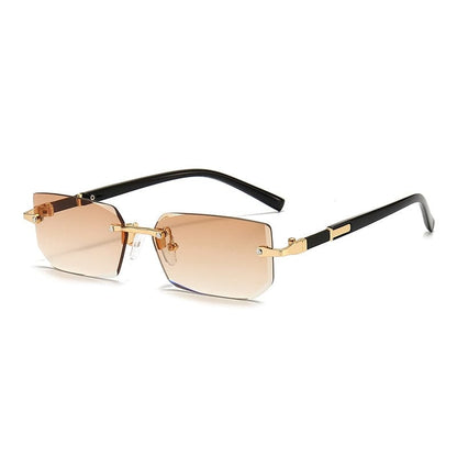 Women Men Shades Small Rectangle Sun Glasses