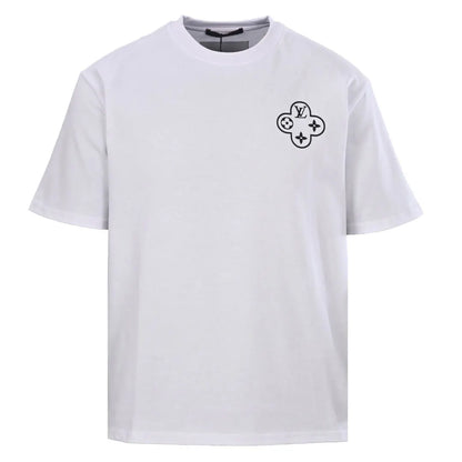 Back Chain Circle Letter Print T-Shirt