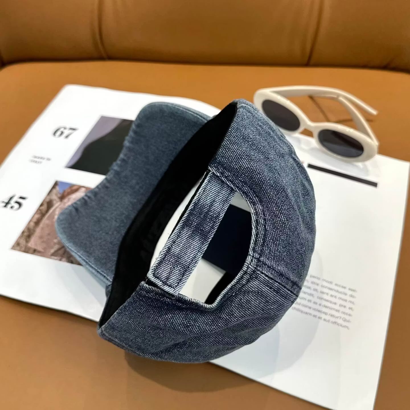 Distressed Denim Baseball Cap