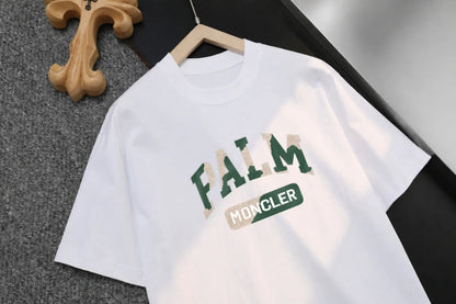 Dual‑Color Block Label Casual Loose T‑shirt