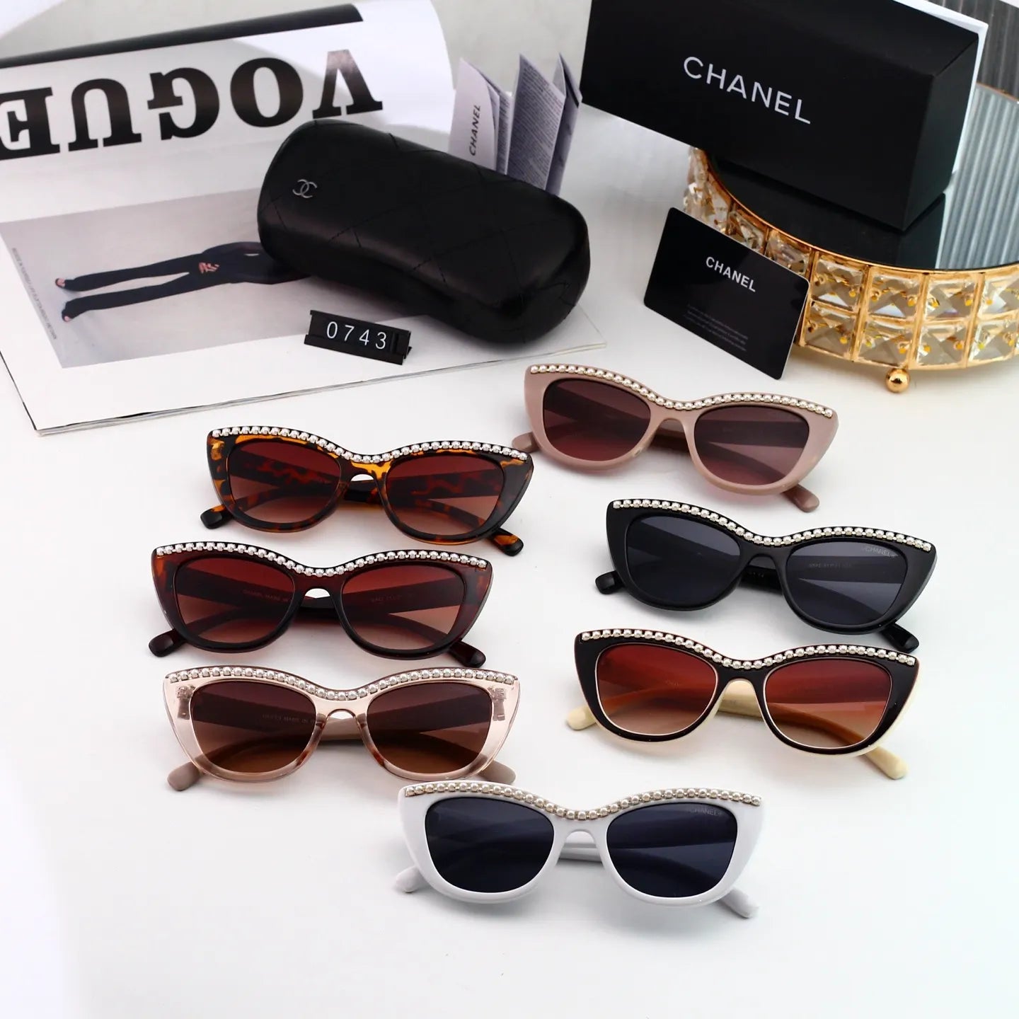 Pearl-Accented Sunglasses