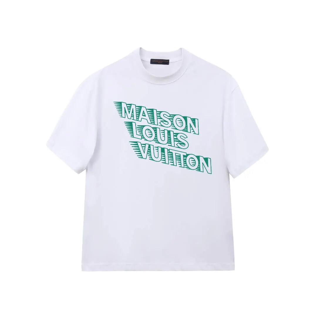 Shadow Diagonal Letter Print T-Shirt