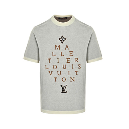 Letter Monogram Jacquard Knit T-Shirt