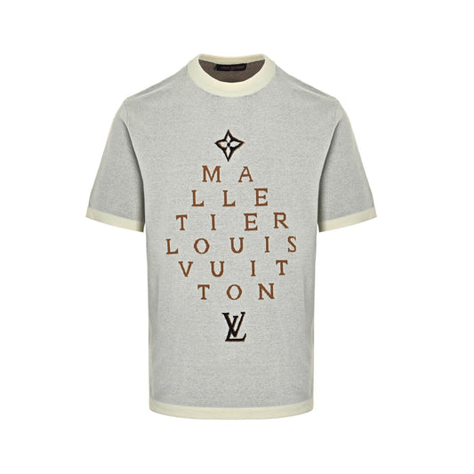Letter Monogram Jacquard Knit T-Shirt