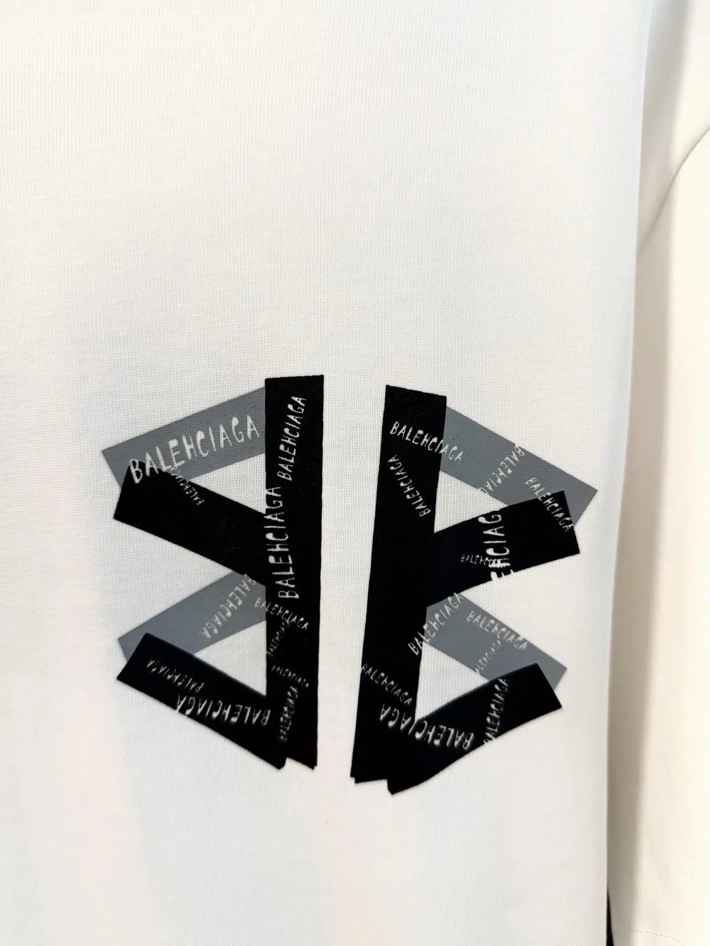 Front‑Back Offset Print Oversized T‑shirt