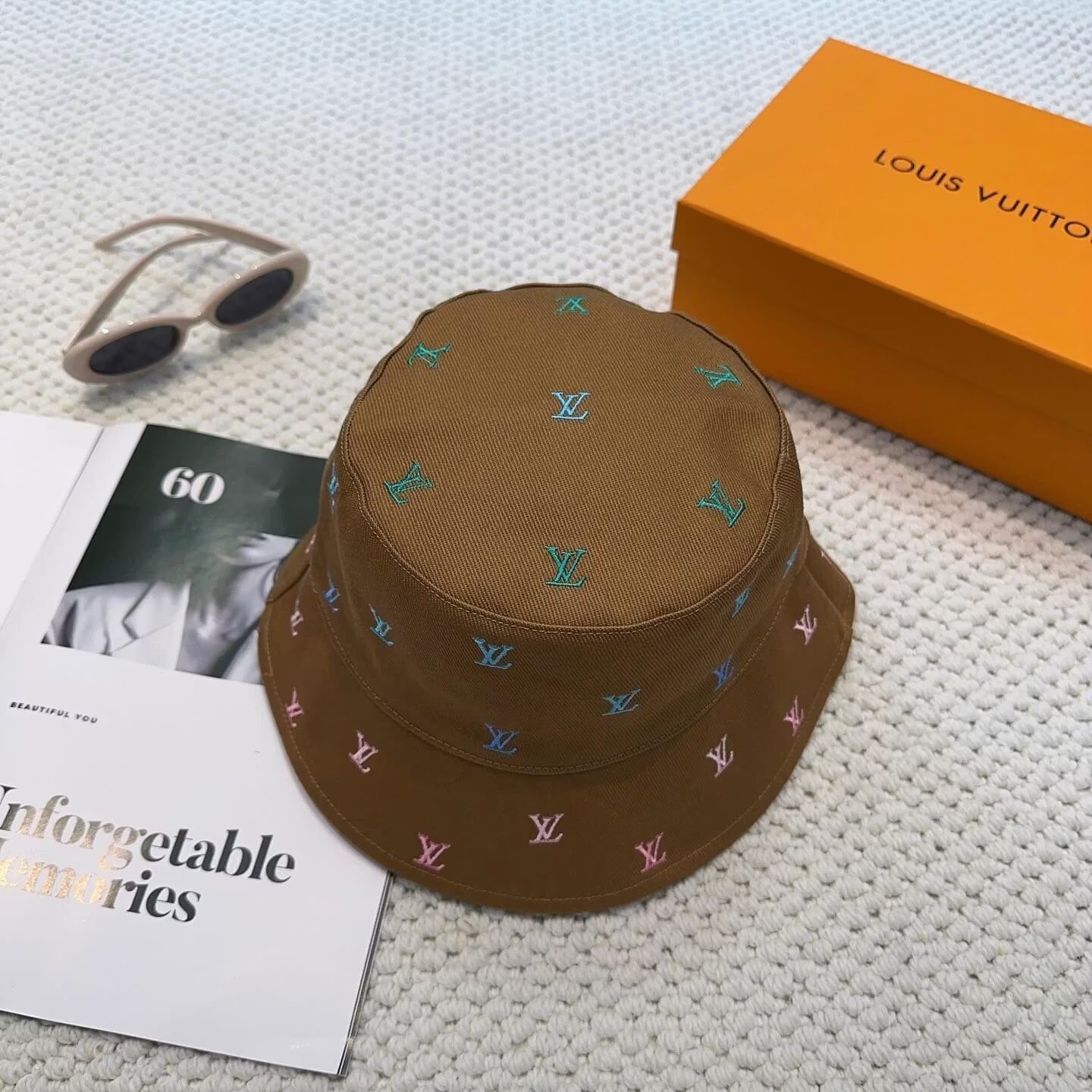 Multi-Color Embroidered  Reversible Trendy Bucket