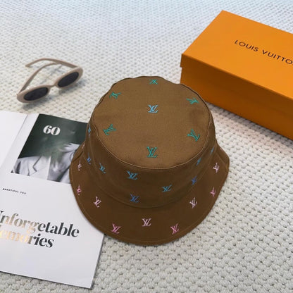 Multi-Color Embroidered  Reversible Trendy Bucket