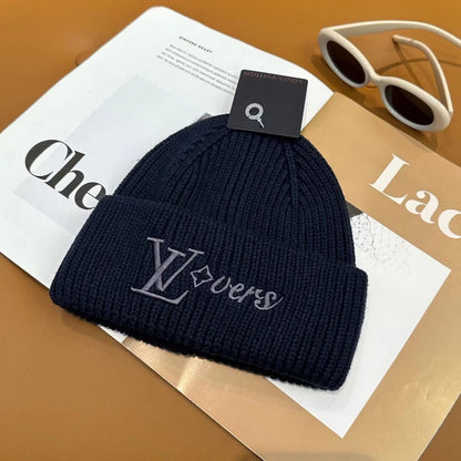 Multi-Color Embroidered Emblem Knitted Beanie