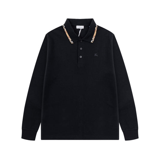 New Striped Collar Sweatshirt