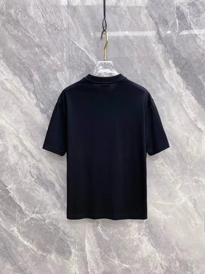 Gold Badge Print Short‑Sleeve T‑Shirt