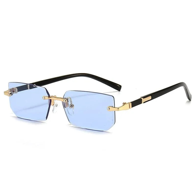 Women Men Shades Small Rectangle Sun Glasses