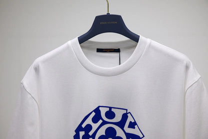 Blue Letter Print T-Shirt