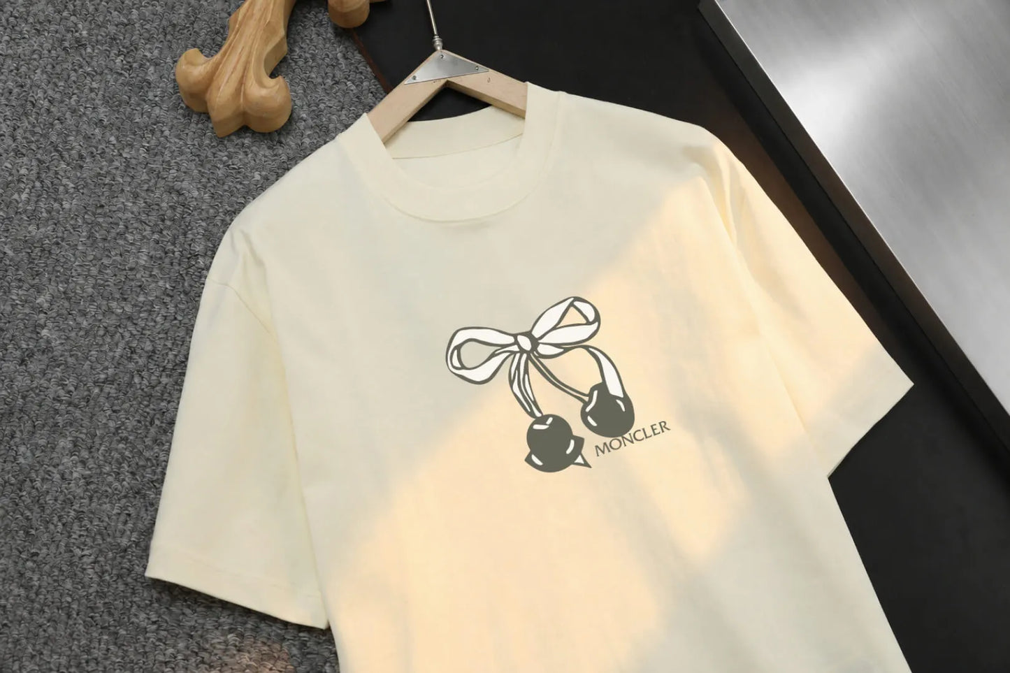Bow‑Cherry Cute Style Print T‑shirt