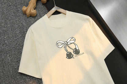 Bow‑Cherry Cute Style Print T‑shirt
