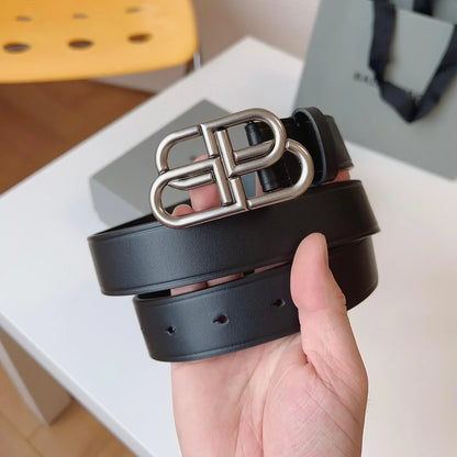 Fashionable Chic Double B Letter Buckle Belt