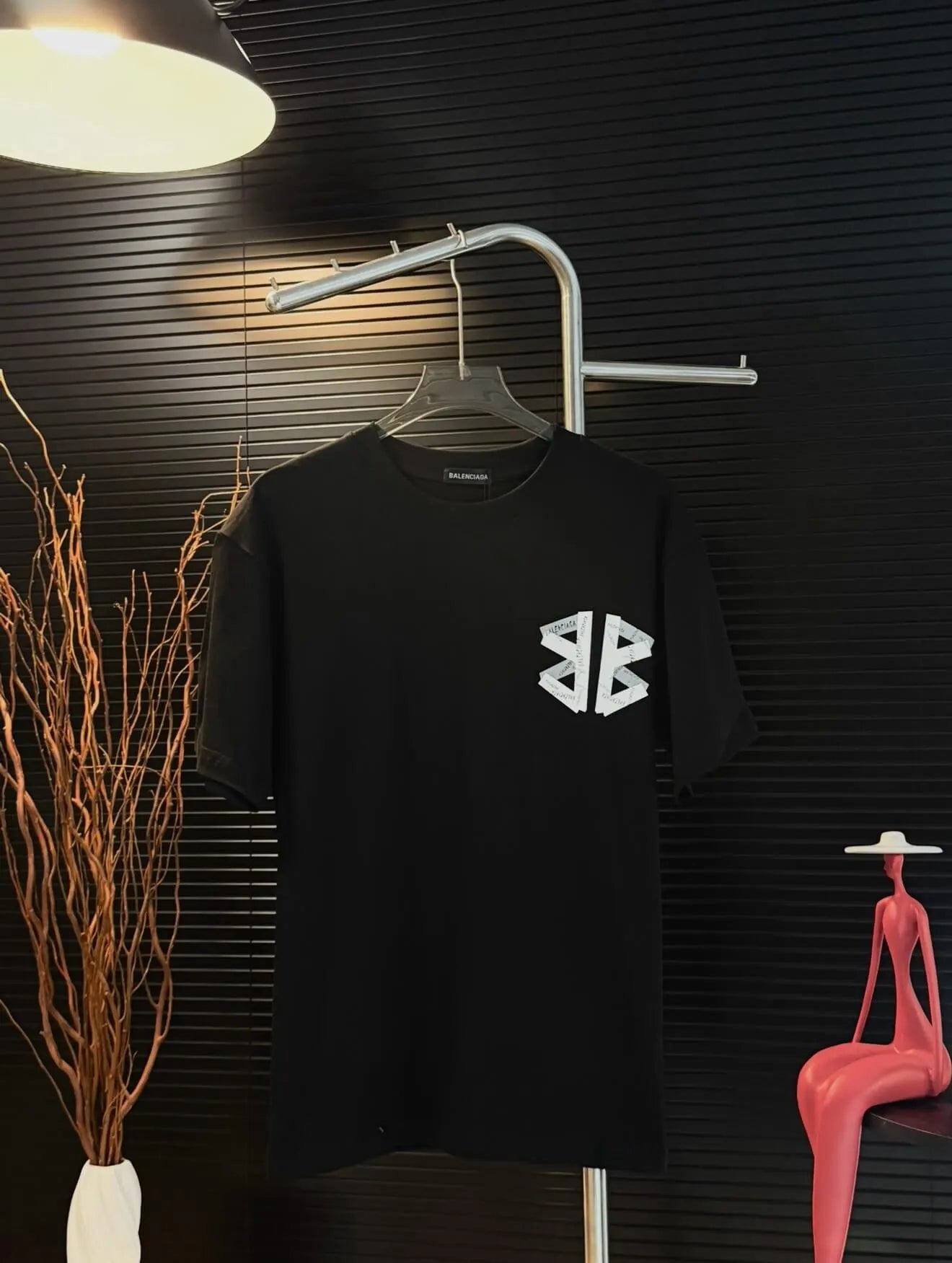 Front‑Back Offset Print Oversized T‑shirt