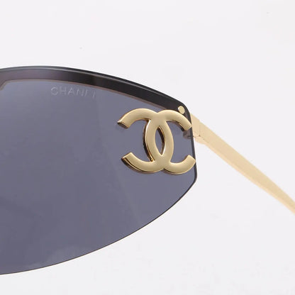 Curved Rimless Wrap Shades Sunglasses