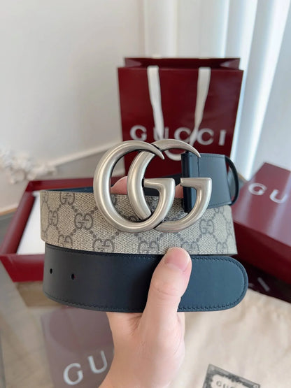 Fabric & Leather Patchwork Belt