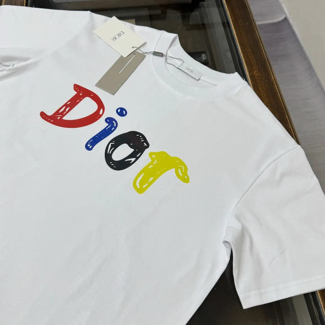 Rainbow Letter Print T-Shirt